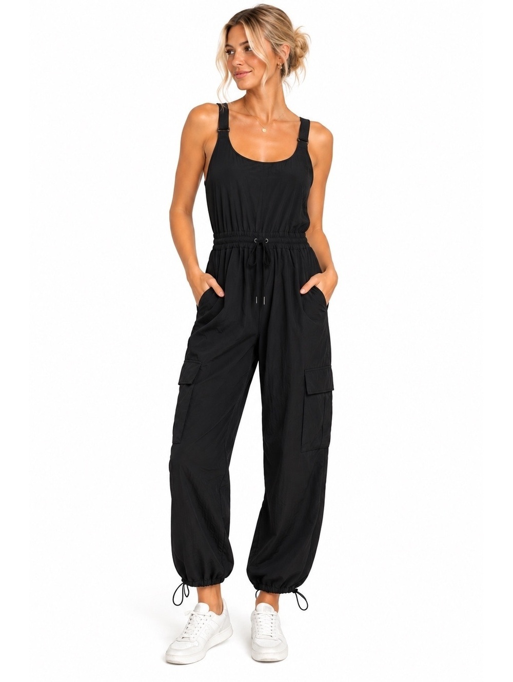 NWT Abercrombie & Fitch Traveler Cargo Jumpsuit Black Small